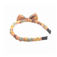 Eco-friendly recycled fabric bright color wave headband bow hairband