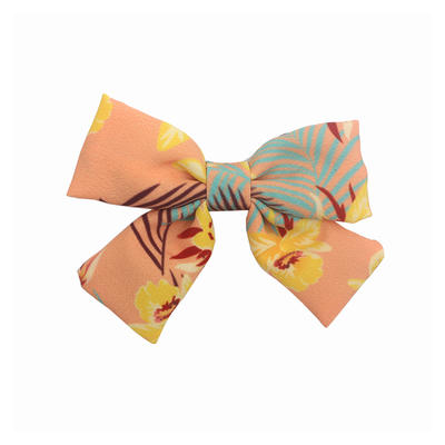 Eco-friendly recycled fabric bright color fancy style  hair clips bow hair accessories