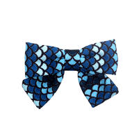 Eco-friendly recycled fabric bright color cross headband Hawaii geometric pattern soft hair clips