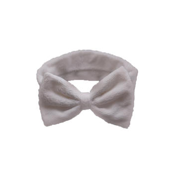 Eco- friendly organic fabric headband and hair scrunch set in white